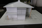 8基目の家、庭模型
